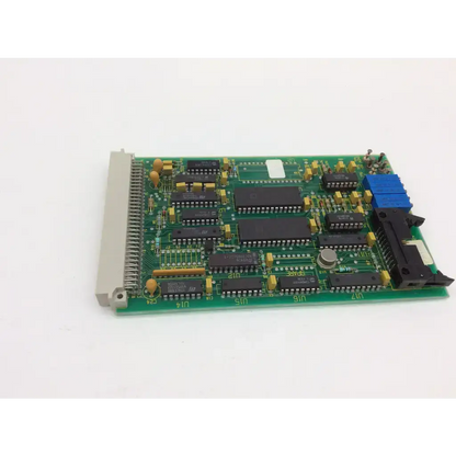 Green printed circuit board with black ICs yellow capacitors and blue connector for sharplan surgicenter 40w 20c co2 laser