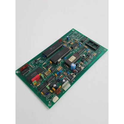 Shekel arsh-05 c.s control board with green pcb, black integrated circuits, colorful capacitors, resistors for board bbcb2-11 22523sm