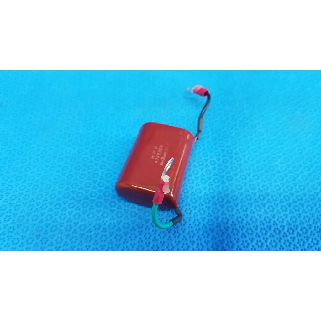 Red rectangular Shizuki mpp 4.7k 630v high-voltage film capacitor with two wires for Topcon TRC-NW8 retinal camera