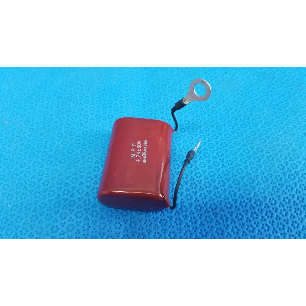 Red rectangular shizuki mpp film capacitor 4.7k 630v with black wires for topcon retinal camera use