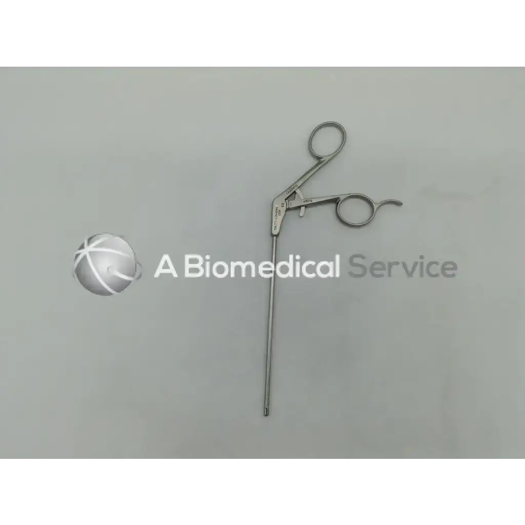 Stainless steel shutt linvatec surgical arthroscopic grasping forceps with curved handles and slender shaft