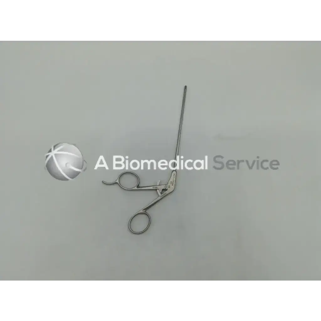 Stainless steel shutt linvatec surgical arthroscopic grasping forceps with curved handles and slender tip