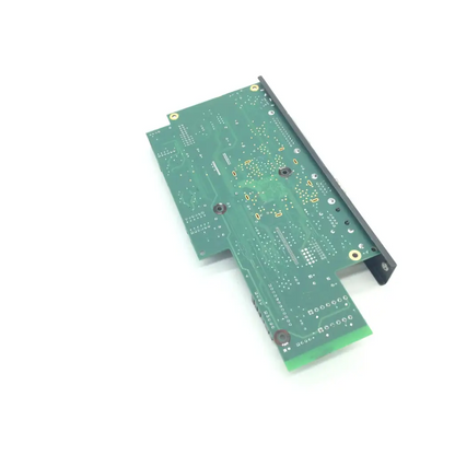 Siemens 13333 rev j interface board with green pcb, gold solder pads, black mounting brackets, model 00-20-44-a5-12-bo bbca2-2