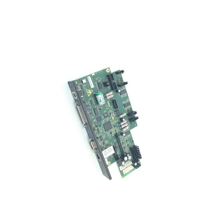 Green circuit board with electronic components and connectors of siemens 13333 rev j interface board model 00-20-44-a5-12-bo bbca2-2