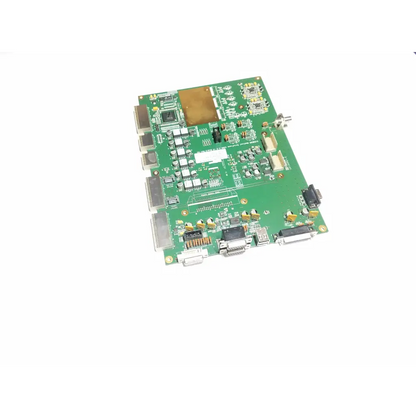 Green printed circuit board with electronic components of siemens medical solution x300 3.0 board rev 03