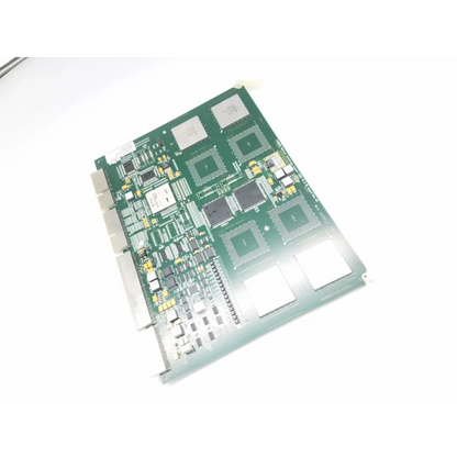 Green circuit board rev 03 with multiple integrated circuits and connectors for siemens medical solution x300 rc board