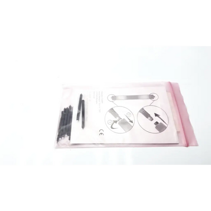 Black plastic cable ties and instruction sheet in pink sealed bag for siemens mini receiver hearing aid maintenance