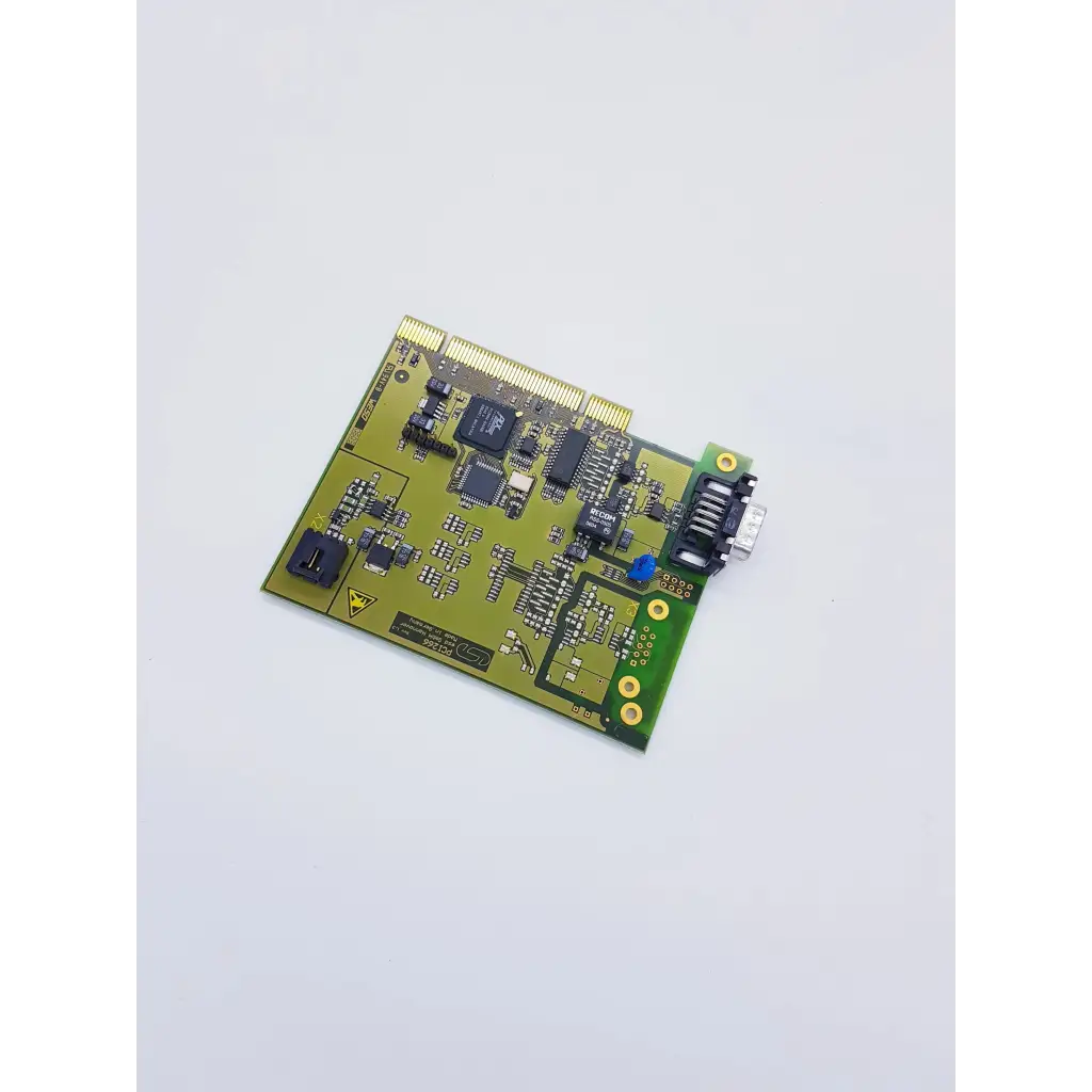 Siemens pci266 green circuit board with gold edge connector and black electronic components for nibp assembly board