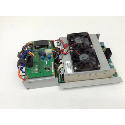 Silver metal siemens sonoline g50 fp2173a ultrasound power regulator with green circuit board and black cooling fans