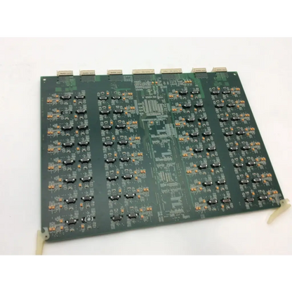 Green printed circuit board with black and orange components for siemens ultrasound g40 tr board model 10010905