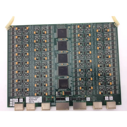 Green siemens ultrasound g40 tr board with black integrated circuits and gold-colored connectors model 10010905