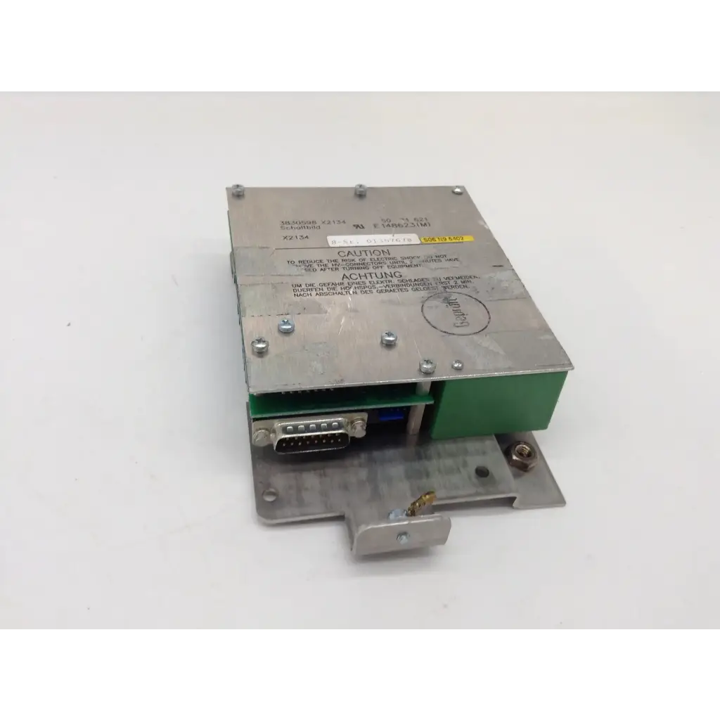 Silver metallic siemens e148623m industrial electronic module with green components and d-sub connector for c-arm use