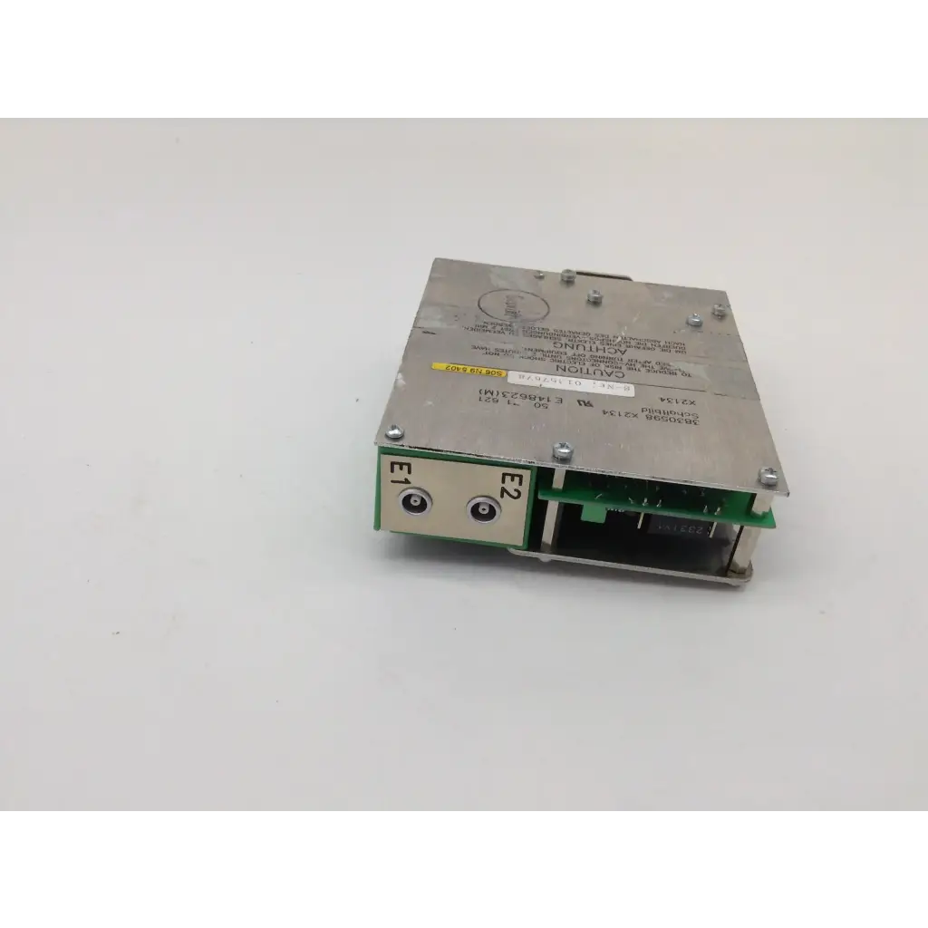 Silver metallic power supply unit with green circuit board and labeled terminals for siemens e148623m c-arm device