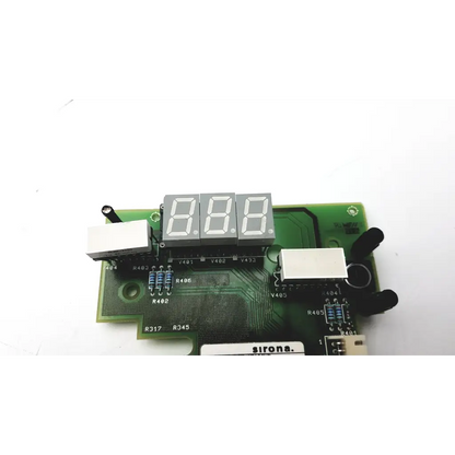 Green sirona d3302 dental unit regulator board with digital display and electronic components for x-ray control