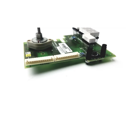 Green circuit board with beige connector and black rotary knob for sirona d3302 dental unit regulator board 3313900