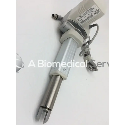 Gray and silver SKF actuation hand control bbcb4-2 with metallic shaft and attached cable for precise control