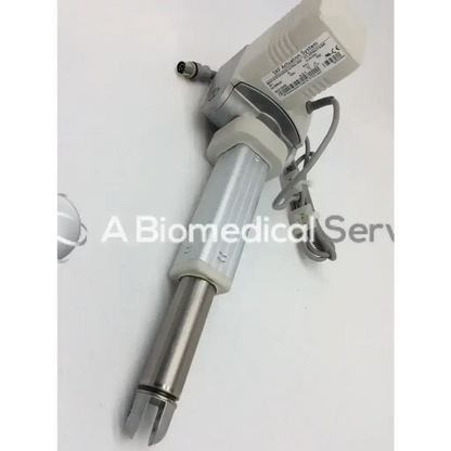 Gray and silver skf actuation hand control bbcb4-2 with cylindrical body metallic tip and attached cable