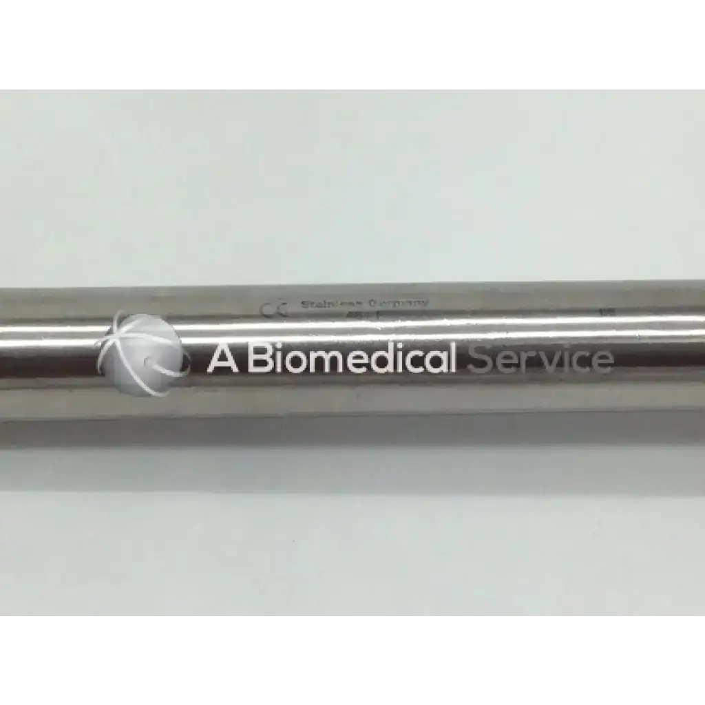 A sleek metallic sklar instrument meyerding hip and shoulder skid with polished stainless steel finish and engraved branding
