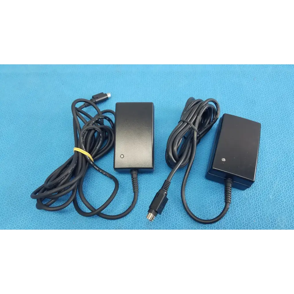 Black rectangular power supply menb1020a0900b02 adapters with coiled cords and usb-c connectors lot of 2 by sl power