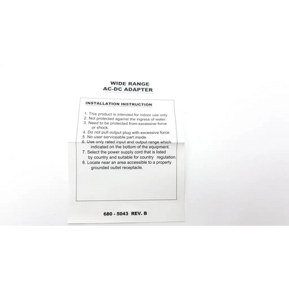 White paper instruction sheet for sl power medical power supply menb 1020a0500b02 ac-dc adapter model