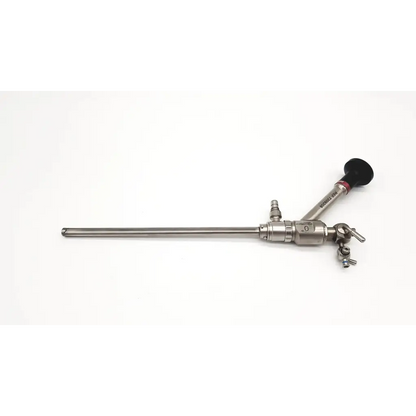 Smith and nephew xl 460398 0° silver surgical instrument with black rubberized handle and metallic joints da54-43