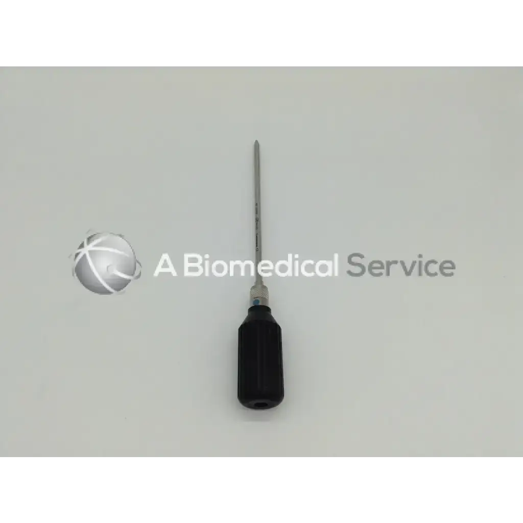 Black-handled smith & nephew 72200097 5.0 mm cannulated obturator with delrin handle and slender metallic shaft