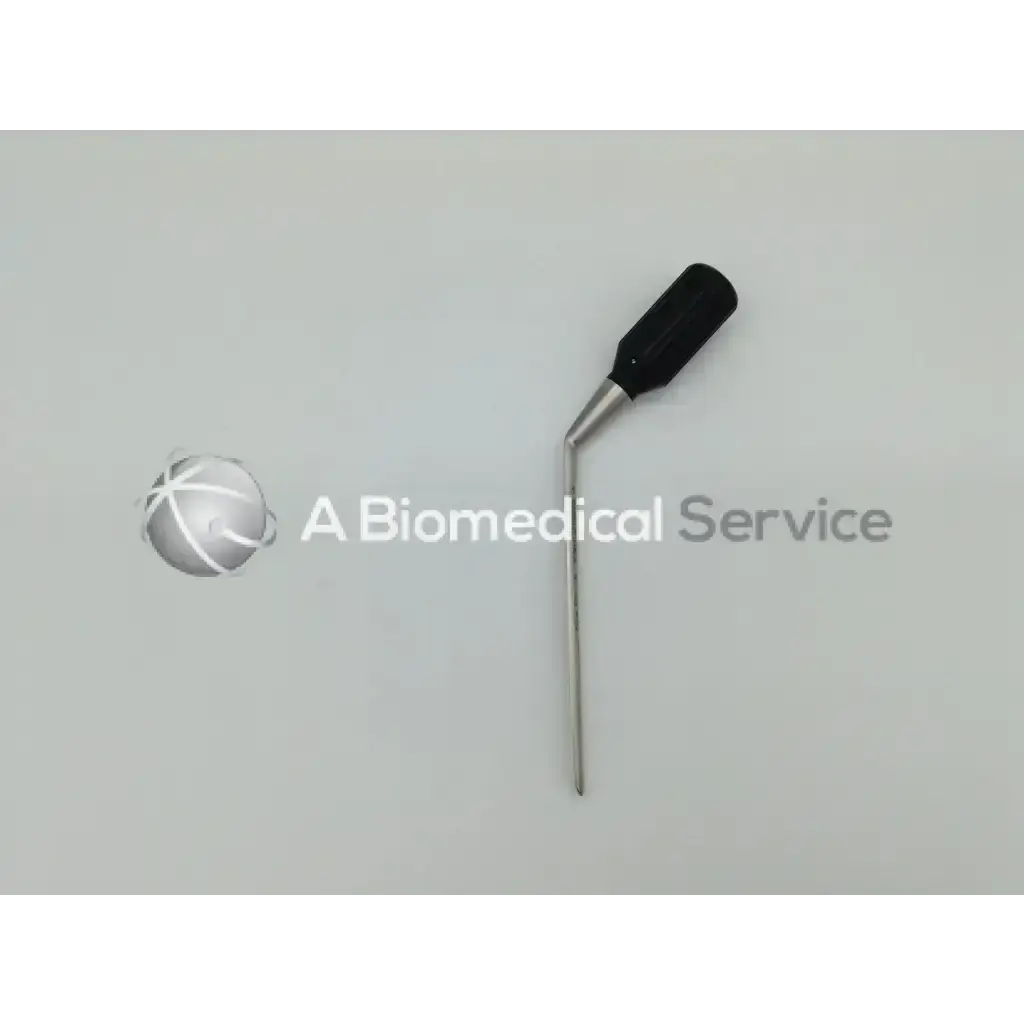 Smith & nephew 72201590 acu fex arthrogarde slotted hip access needle with black handle and angled metallic shaft