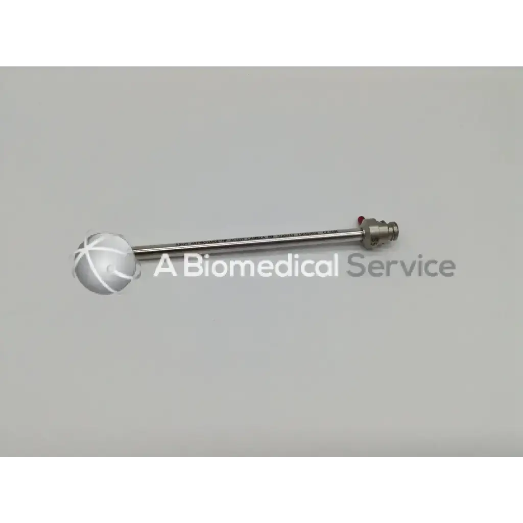 Silver arthrogarde hip access cannula with spherical cross-hatched handle and threaded tip 5.5mm by smith & nephew