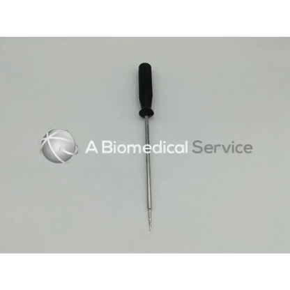 Black-handled metallic shaft Smith & Nephew OM-9630 anchor extraction tool for precise anchor extraction tasks