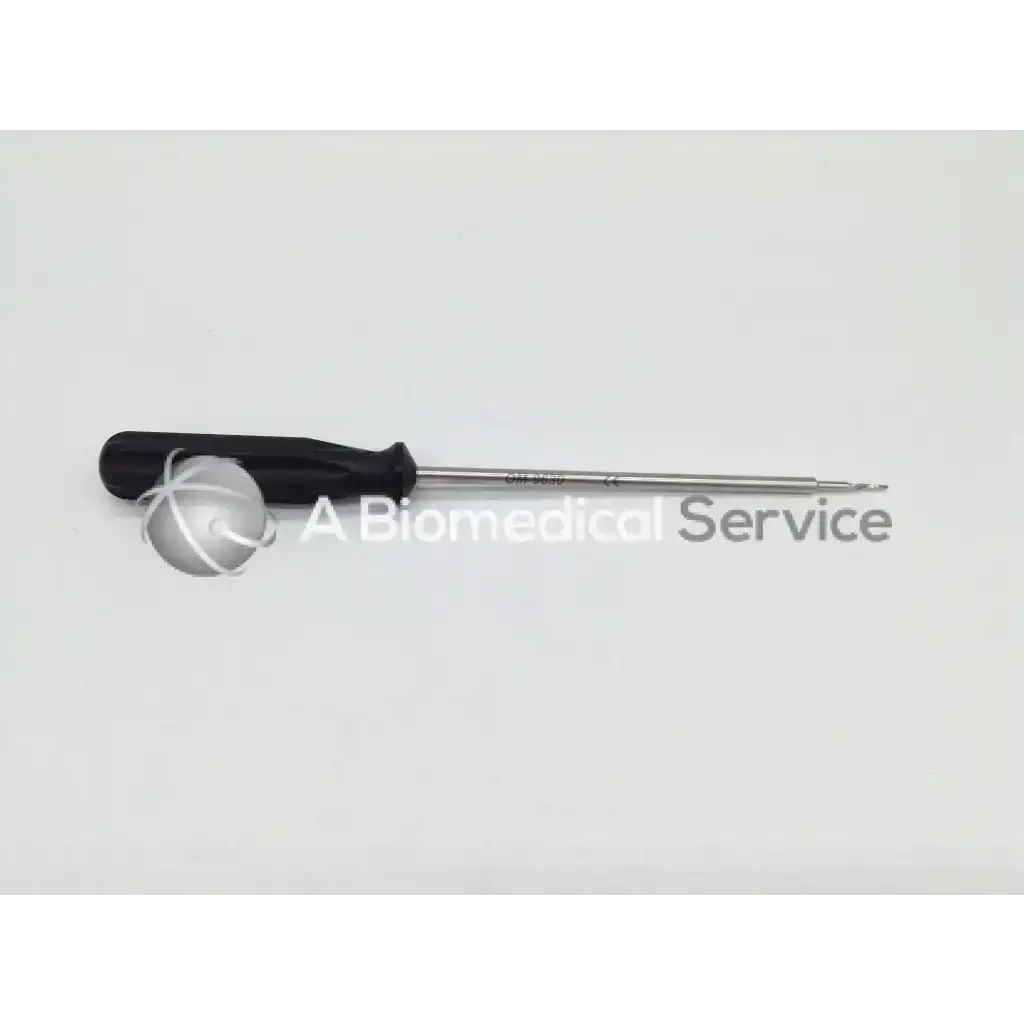 Smith & Nephew OM-9630 black-handled surgical anchor extraction tool with metallic fine-tipped shaft for precise extraction