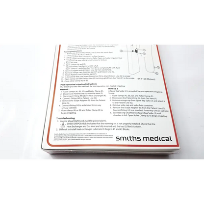 Smiths medical normoflo irrigation warming set instruction manual with step-by-step procedures and red borders