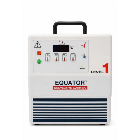 White smiths medical level 1 equator convective warmer with digital temperature display and black handle for repair service