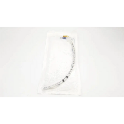 Transparent plastic smiths medical portex tracheal tube 6.5mm with yellow and blue connectors for airway management