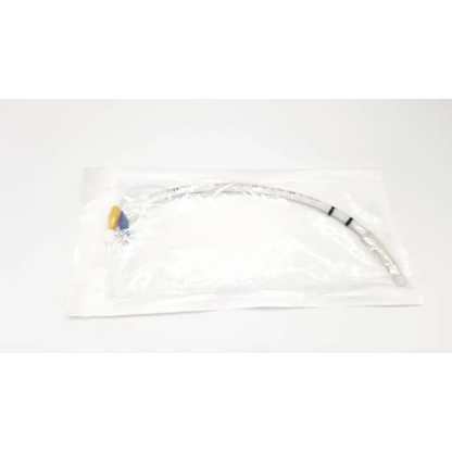 Clear plastic-wrapped flexible smiths medical portex tracheal tube 6.5mm with yellow and blue connector