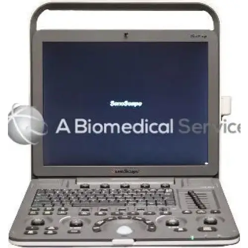 Gray portable sonoscape s8 exp ultrasound machine with sleek compact design and sonobreeze screen for biomedical service
