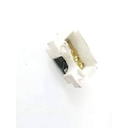 White plastic electrical connector housing with three gold terminal screws and black label for sony board bbcb3-10c 22523sm