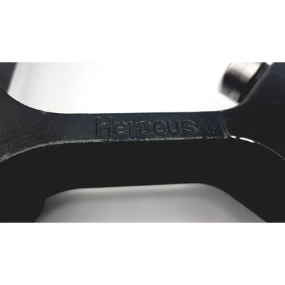 Black heraeus metal component with embossed branding for sorvall heracus 75006445 swinging bucket rotor tool swinging bucket