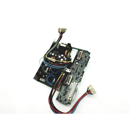 Black and green spacelabs 670-0448 power supply board with multiple connectors capacitors and wires for reliable power supply