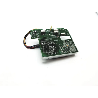 Spacelabs 670-0448 power supply board with green PCB, silver components, and multicolored wire harness