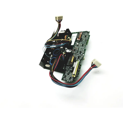 Black spacelabs 670-0448 power supply board with multiple colored wires and connectors for electronic control