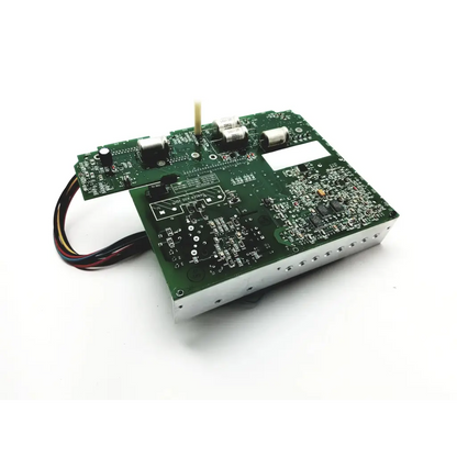 Spacelabs 670-0448 power supply board with green pcb silver components and multicolored cable attached