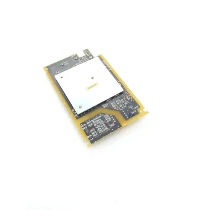 Yellow pcb b2522-95c-287 circuit board with black components and white rectangular heat sink for spaceLabs 670-0491-01