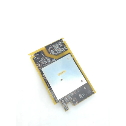 Silver metal heat sink mounted on black pcb b2522-95c-287 circuit board with gold-plated edges for cooling hardware