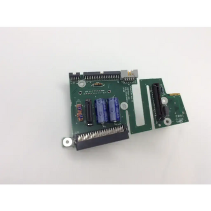 Green pcb assembly interconnect board with blue capacitors and metallic connectors for spacelabs 670-0849-02 rev d
