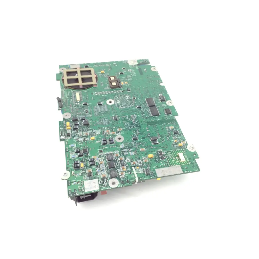 Spacelabs 90369 green pcb main board with electronic components and heat sink for medical device use