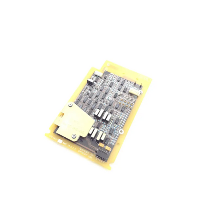 Yellow plastic housing containing black circuit board with electronic components for spacelabs 90470 multi parameter module ecg resp circuit board