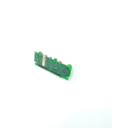 Spacelabs 90496 module option 1afr front connectors green circuit board with silver pins and pink blue red connectors for biomedical service