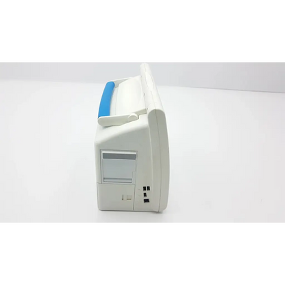 White spacelabs healthcare ultraview patient monitor with blue handle and small front screen model sl 91367