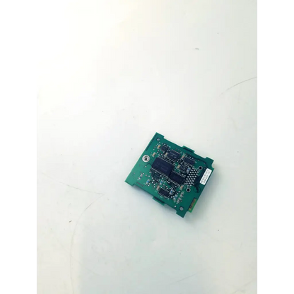 Green rectangular circuit board with black integrated circuits and silver solder points in spacelabs recorder cpu 670-0624