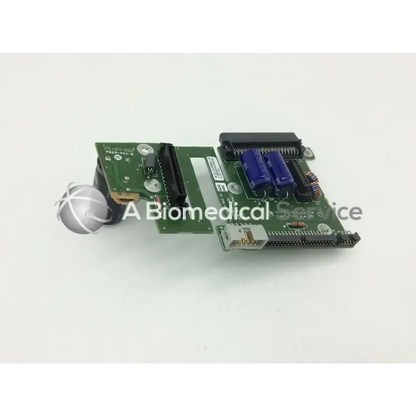 Green circuit board with blue capacitors and black connectors for spacelabs ultraview sl patient interconnect board pcb